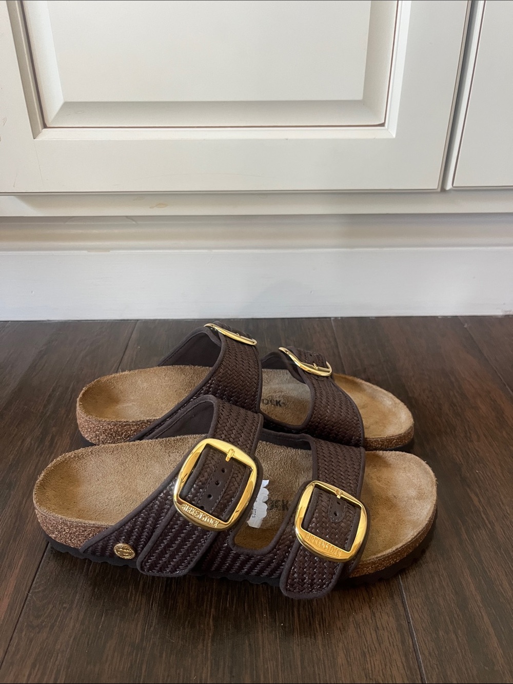 NWT BIRKENSTOCK BIG BUCKLE RAFFIA SANDAL - Picture 5 of 7